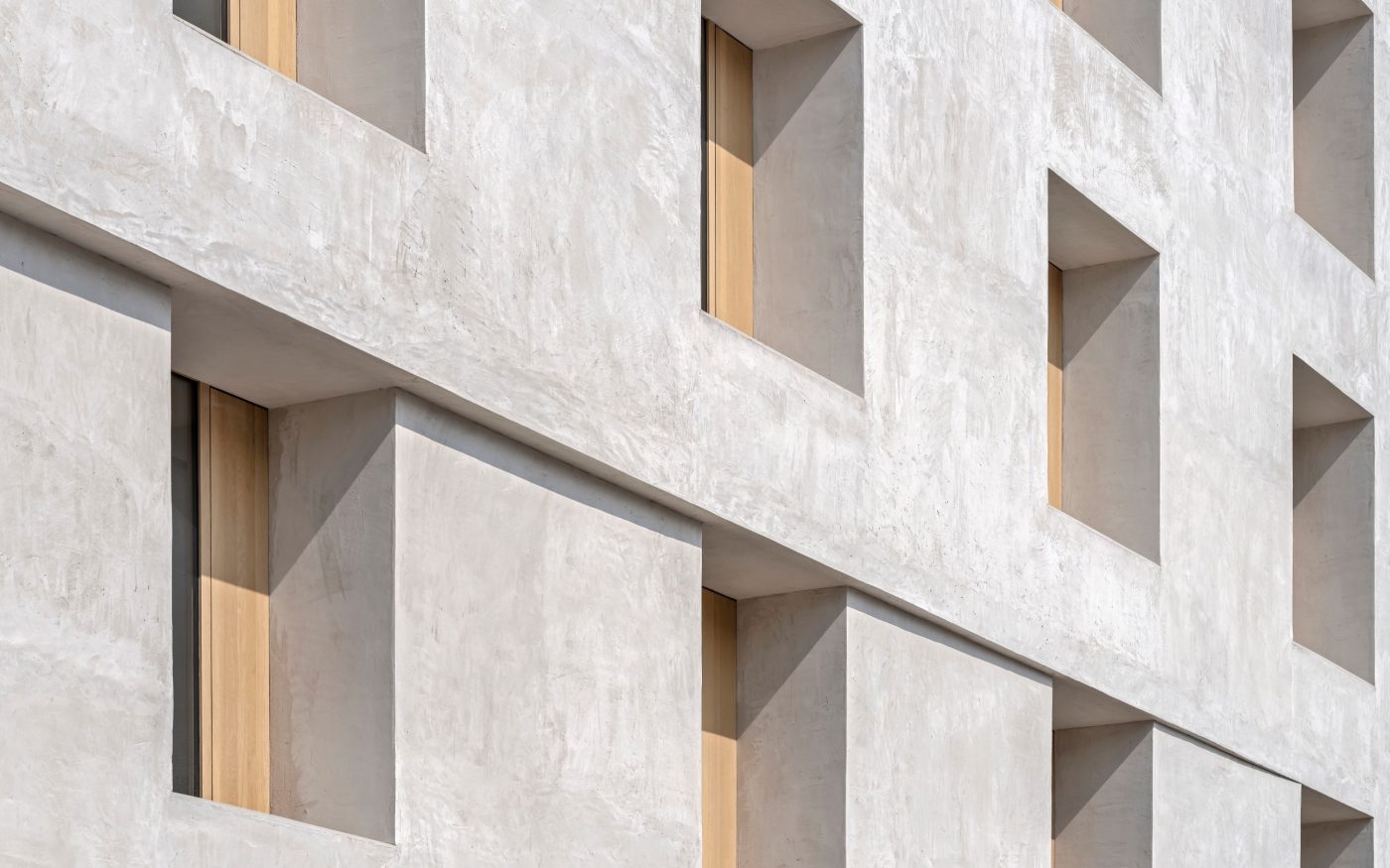 2226 Emmenweid. Brick Award 22 Category "Working together". Baumschlager Eberle Architekten. Close-up at facade