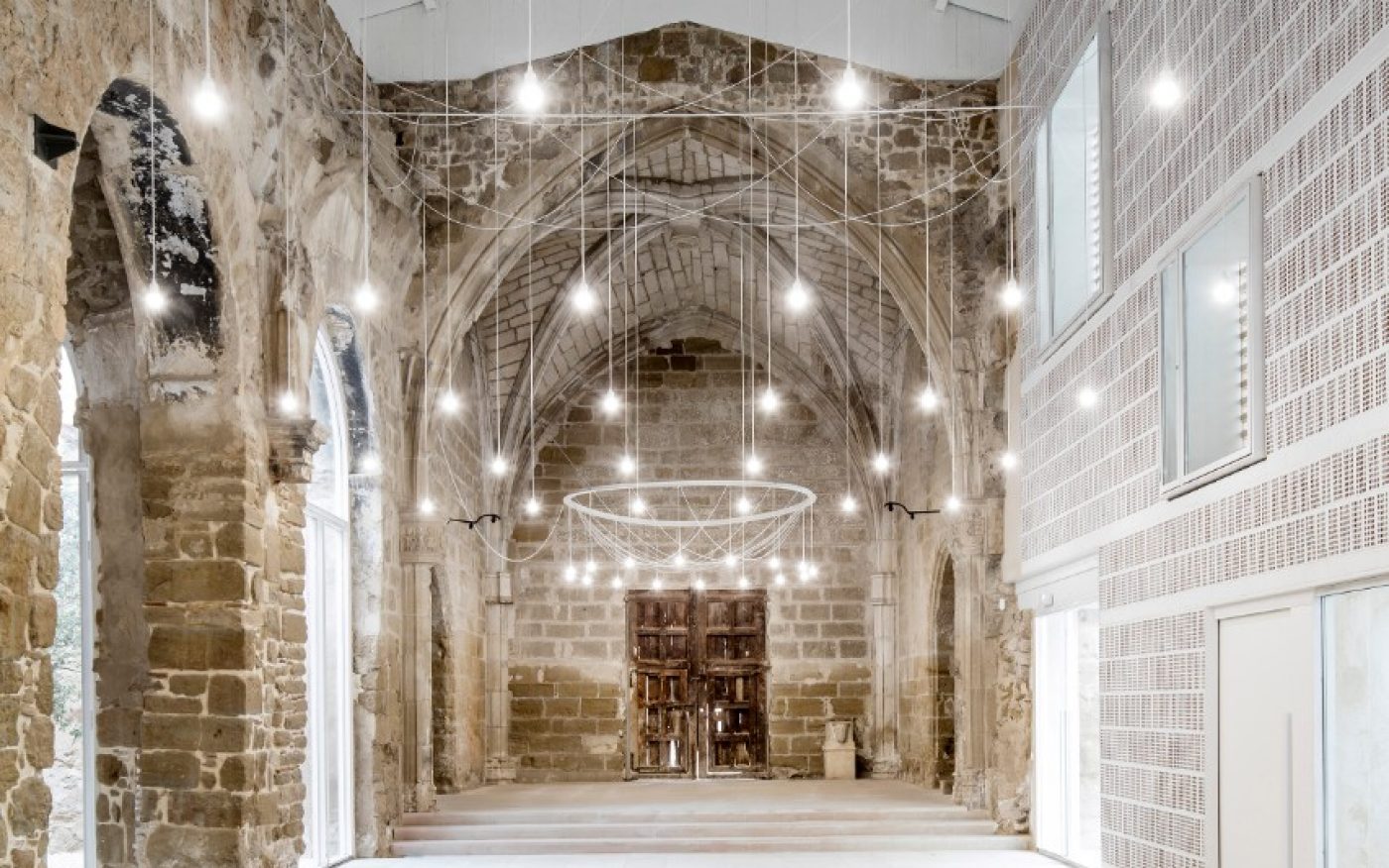 Church building "The Old Church of Vilanova de la Barca" in Lleida/Spain