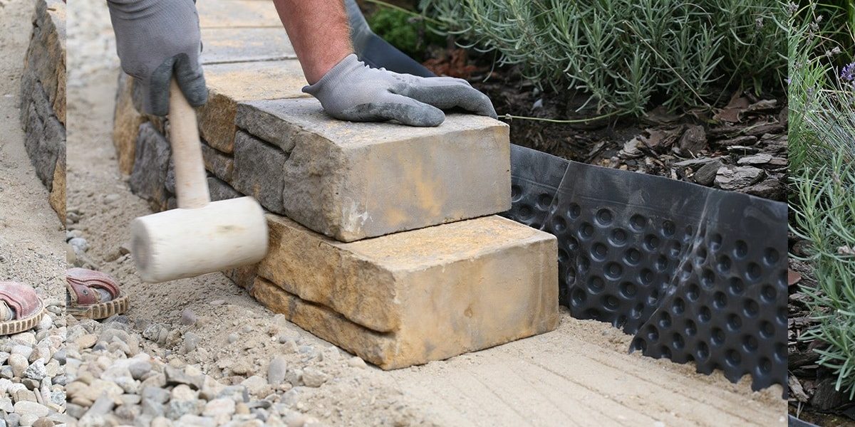 Semmelrock Výstavba oporného múrika Bradstone Mountain Block