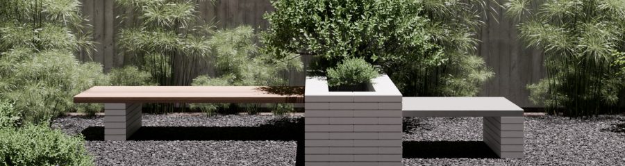 garden block lavička ukážka