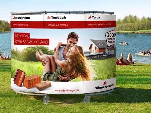 Summer banner with changing room 