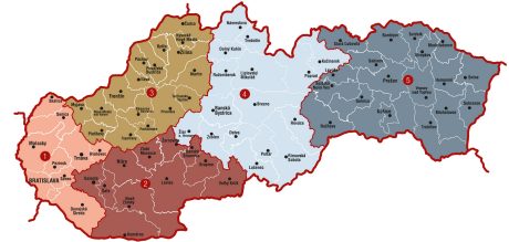 Mapa predajných oblastí