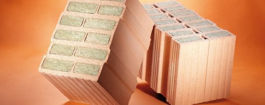 Set of bricks Porotherm 38 T Profi and 38 T Profi 1/2 with orange background