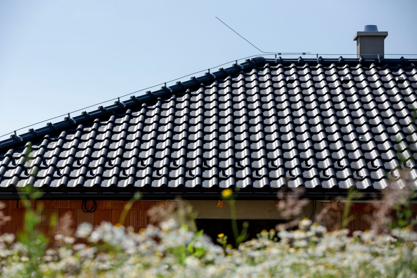 Hrubá stavba Porotherm Profi 38 Dryfix,  priečky , Tondach samba čierna engoba