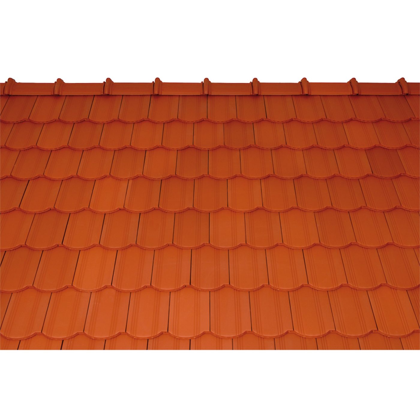 Surface image Tondach rooftile Biberfalz engobe red, Flächenbild Tondach Biberfalz Engobe Rot
