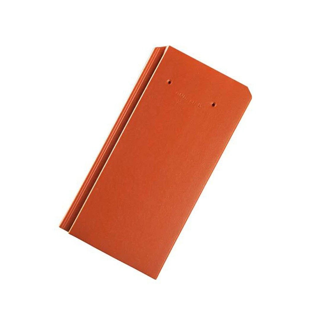  Fotografia škridly Drážková bobrovka hladká rovný rez červená