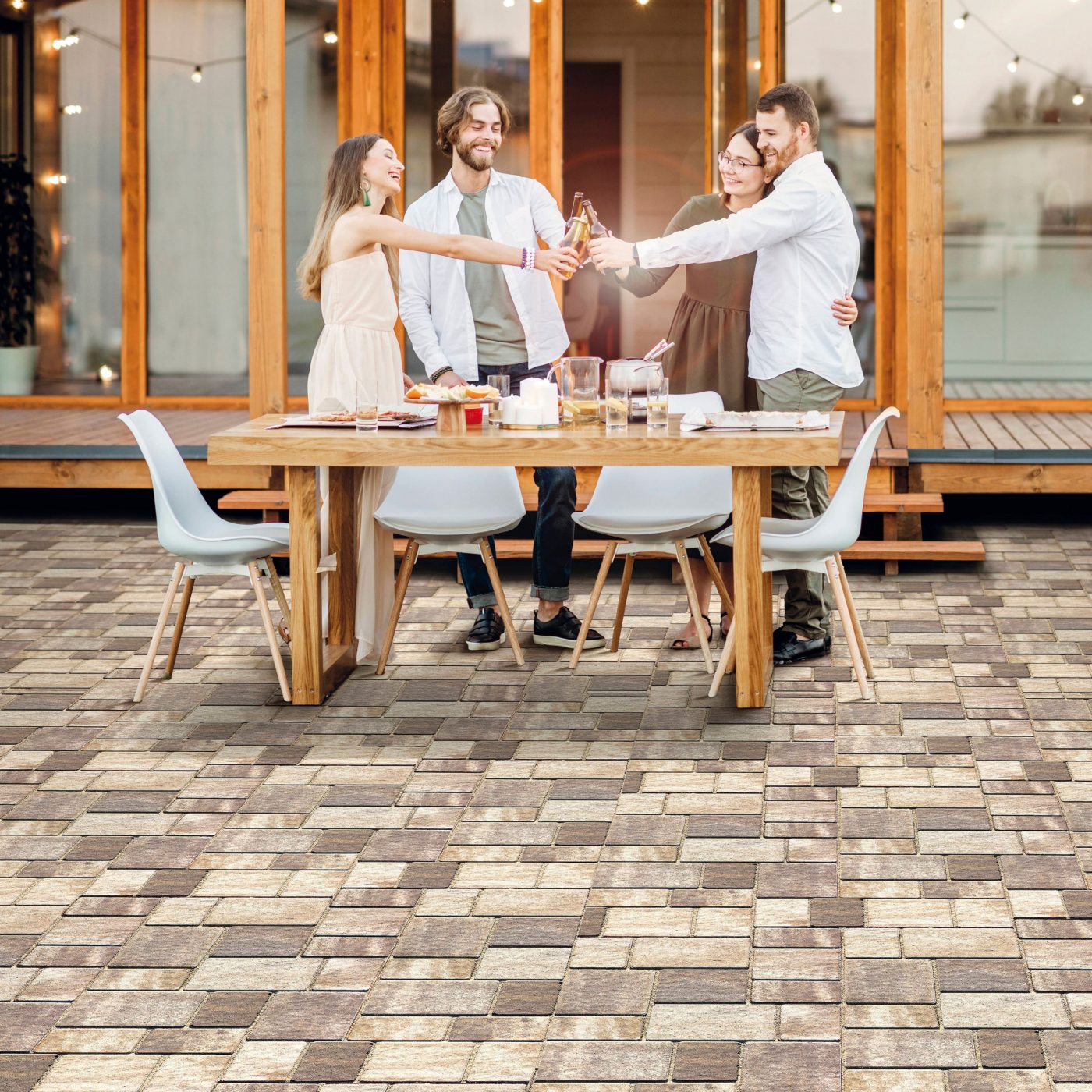 Kompozičná fotografia produktu Toscana dlažba cappuccino melírovaná