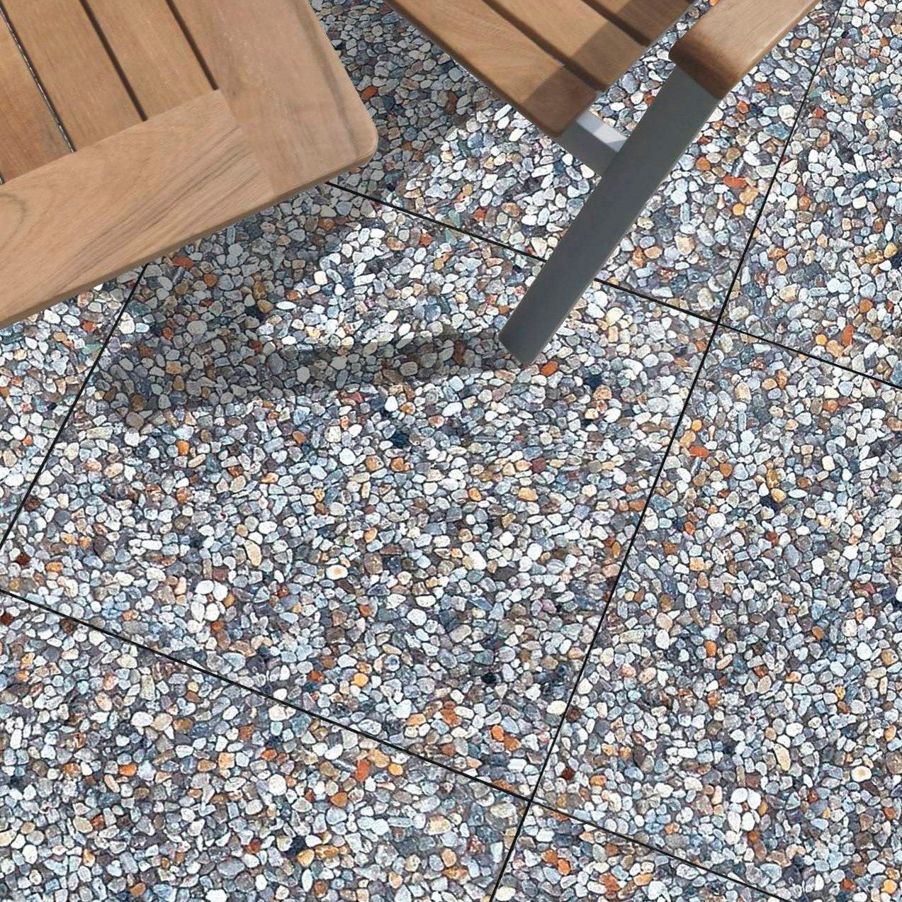 Kompozičná fotografia produktu Picola riečny štrk sivá