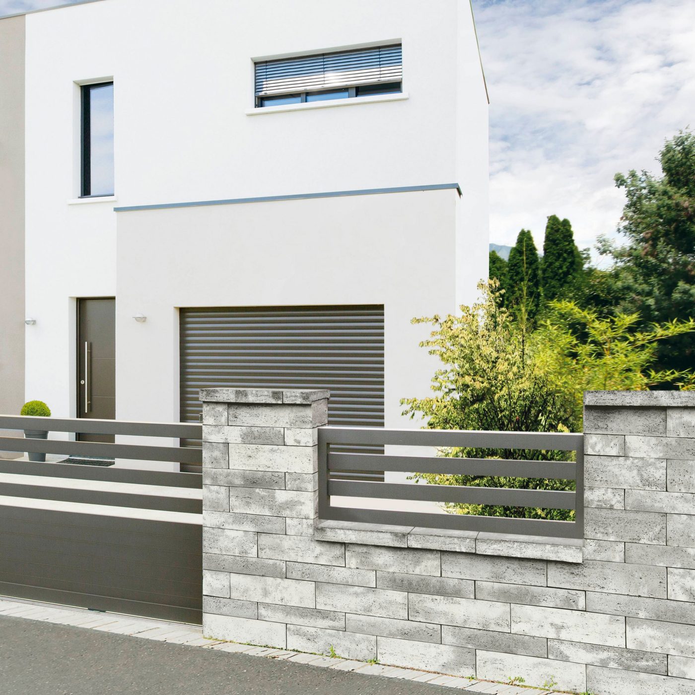 Kompozičná fotografia produktu Bellamonte múr vápencová melírovaná